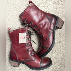 Pikolinos Le Mans Leather Lace-Up Ankle Boots EU 41 US 10.5-11 Style # 838-9232